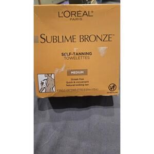 L'Oreal Sublime Bronze Self-Tanning Towelettes MEDIUM 6 Count Single  New